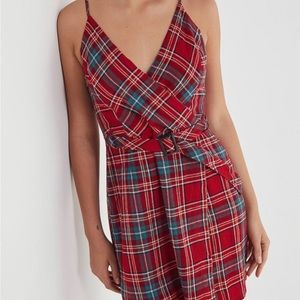 Urban Outfitters red plaid mini dress